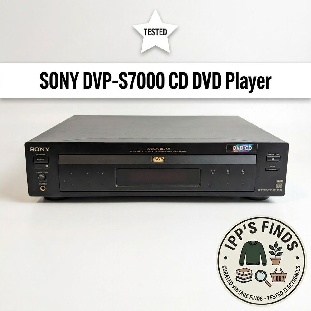 Sony DVP-S7000 CD DVD Player VTG Audiophile Home Theater System Black Tested